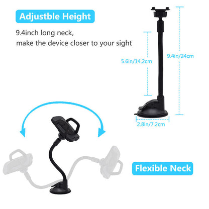 RAVIRRA™ Supporto per Telefono da Auto per Cruscotto e Parabrezza (Collo d’Oca Lungo)